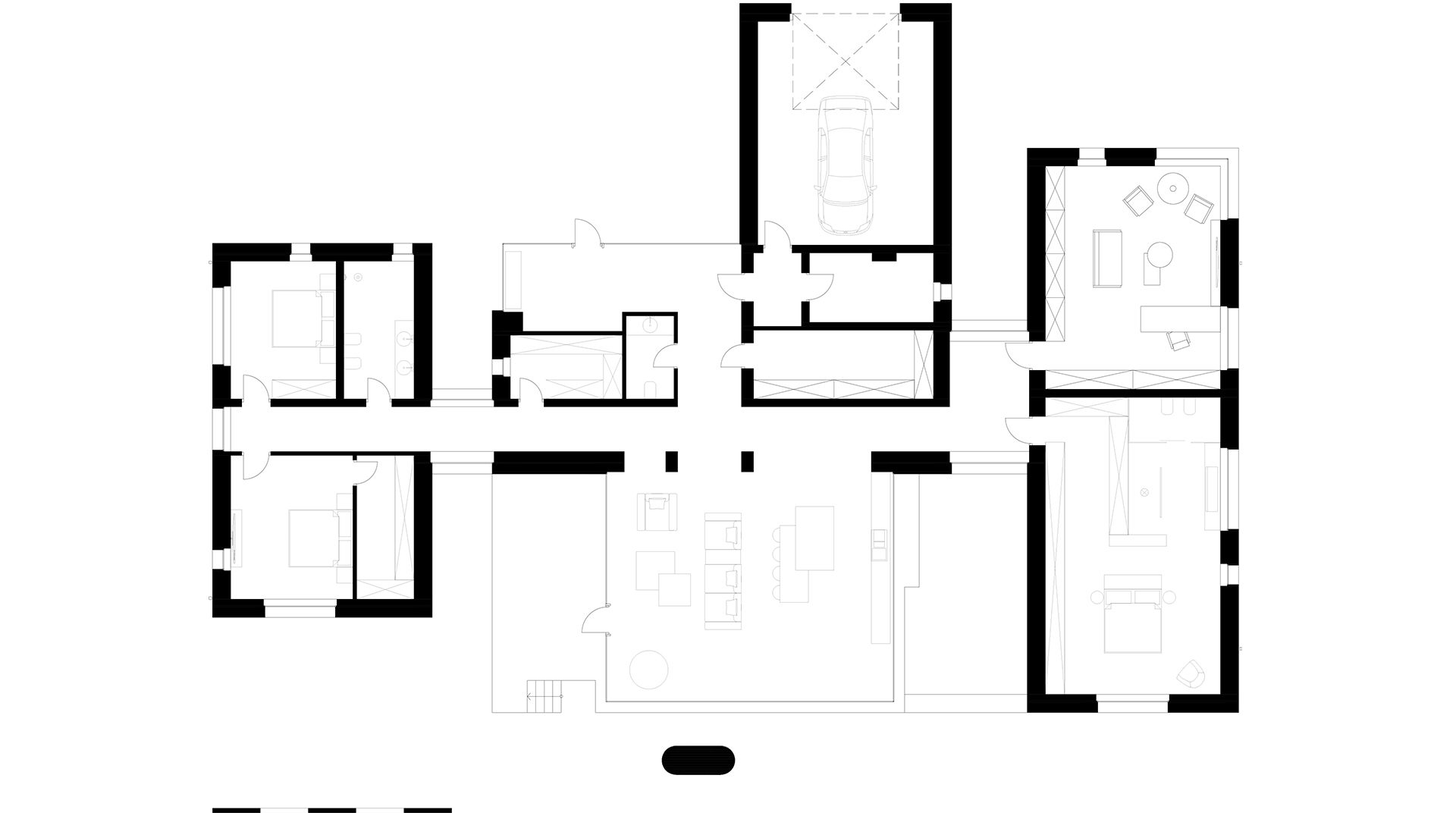 Layout of a single-storey house