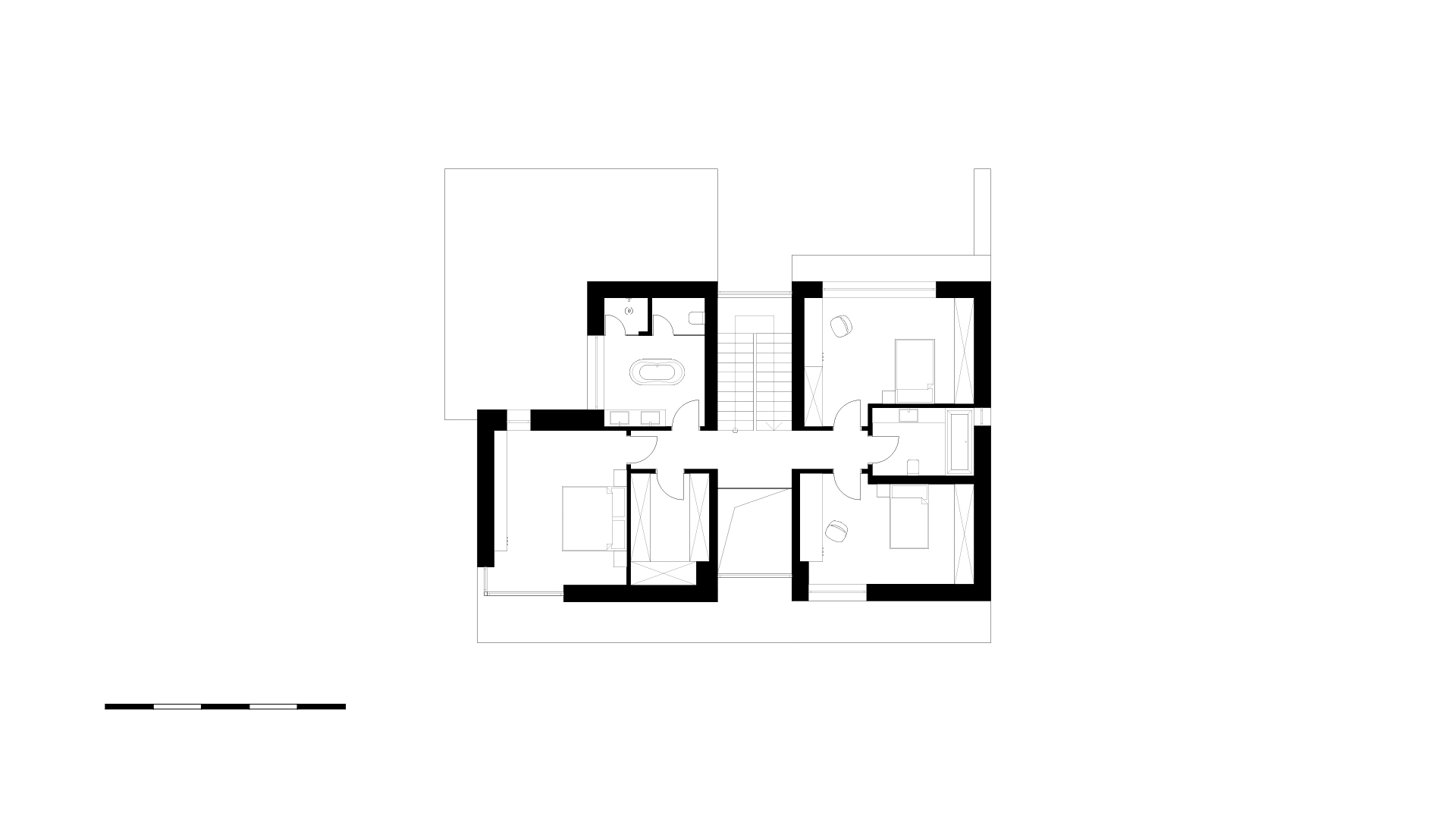 Layout of the house with panoramic windows