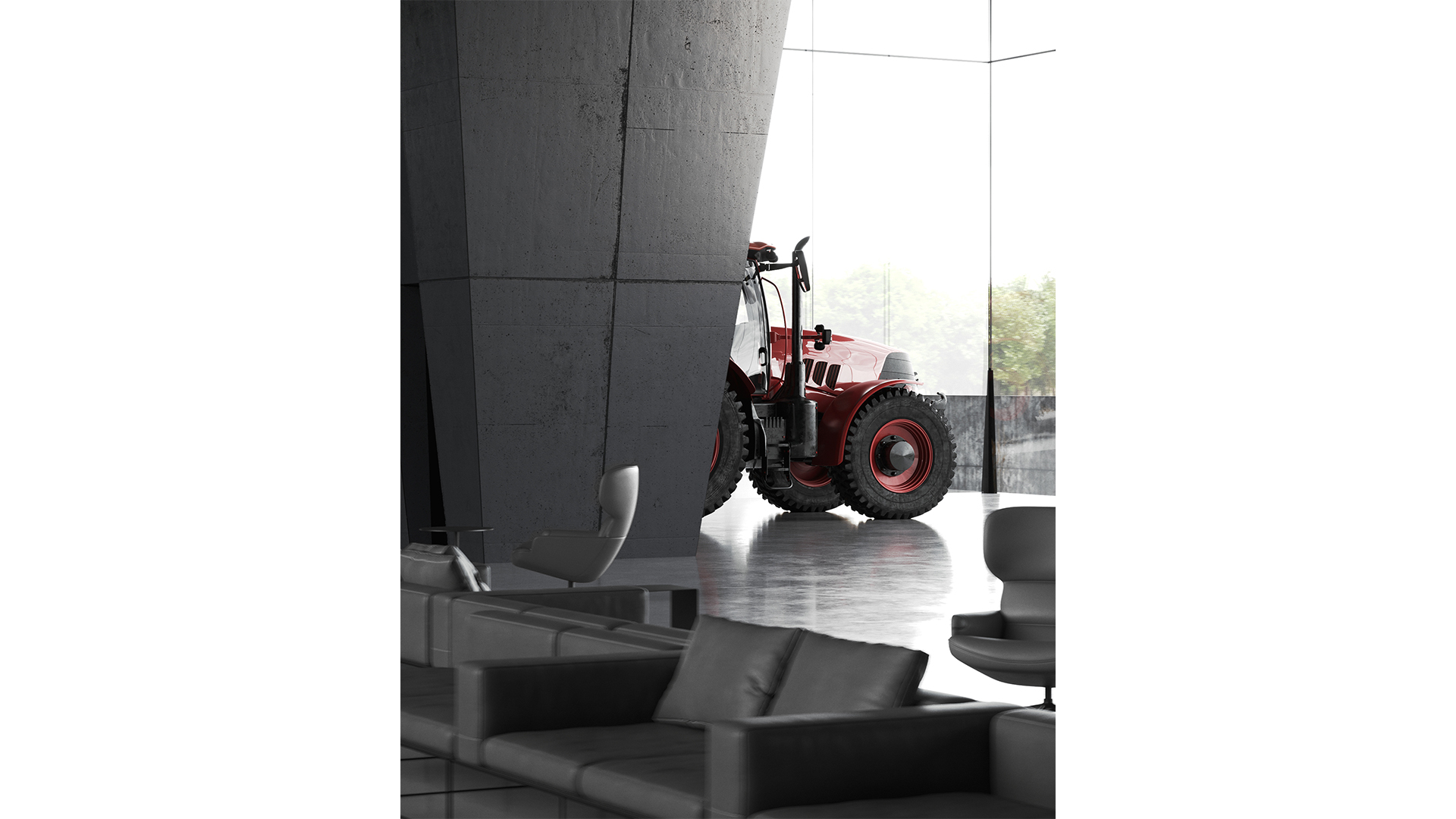 agricultural machinery showroom