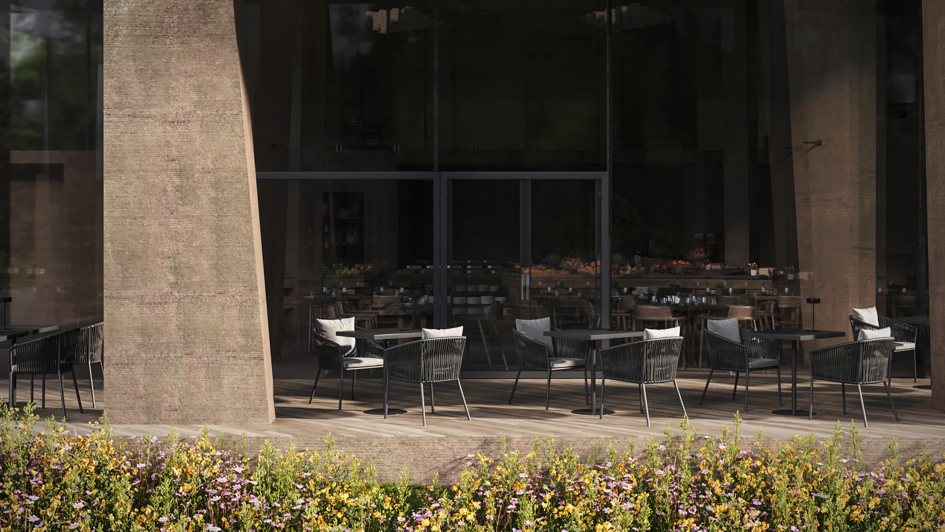 the interior of the hotel