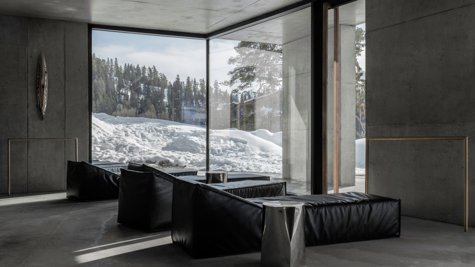 The interior is made of concrete