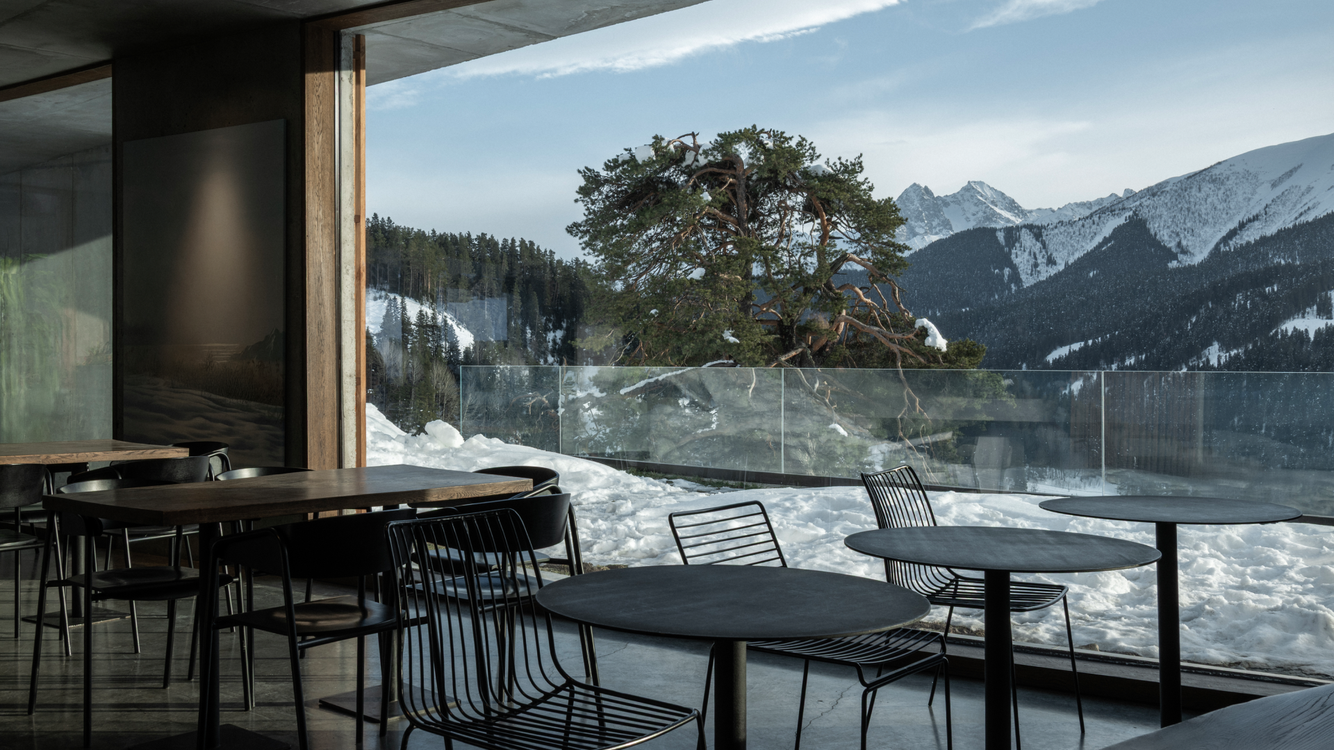 a hotel with panoramic windows